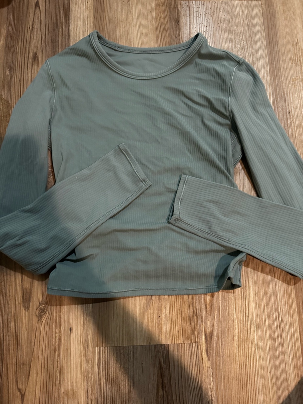 lululemon athletica Ribbed Long-Sleeve Top in Sage Green
